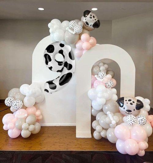 Balloon Numbers 40 Inch - 7th Birthday Decorations in White & Black | Perfect for Engagements, Weddings & Graduations