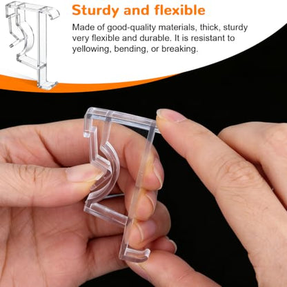 12 Pack 2-Inch Clear Blind Valance Clips - Hidden Window Cover Fasteners