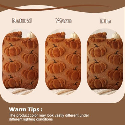 Rust Fall Pumpkin Throw Pillow Covers 18x18 Set of 2 - Farmhouse Decor