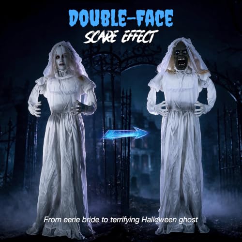 Ghost Bride Halloween Animatronic Decor 5.5FT Outdoor Haunted Display
