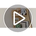 Small Wavy Corner Shelf - Modern 5-Tier Wall Corner Bookshelf in Sage Green