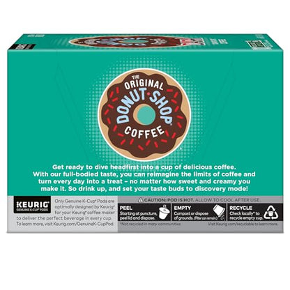 The Original Donut Shop Dark Keurig Single-Serve K-Cup Pods, Dark Roast Coffee, 60 Count, (6 Packs of 10)
