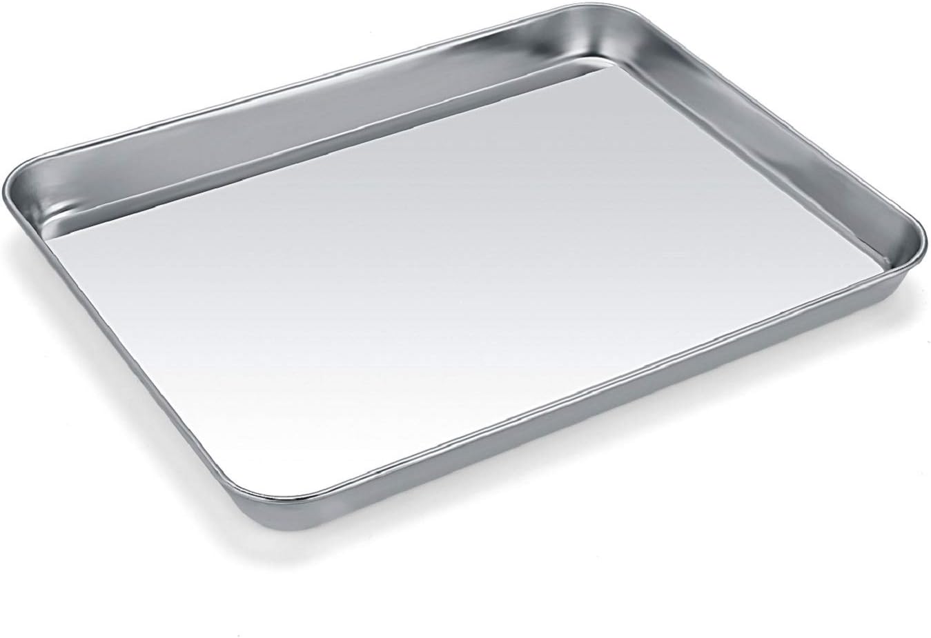 Skiennix Stainless Steel Baking Sheet - Non-Toxic Cookie Tray | 9 x 7 Inch, Easy Clean & Dishwasher Safe