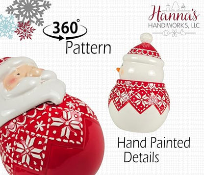 Frosty Snowman Cookie Jar - Holiday Decor for Kitchen Storage & Gifts - Festive Snowman