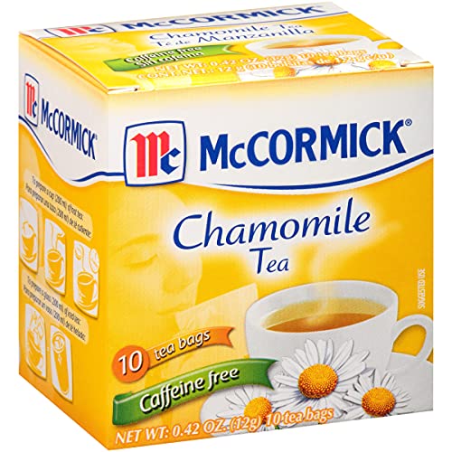 McCormick 10 Count Caffeine Free Chamomile Tea Bags, 0.42 oz (Pack of 12)