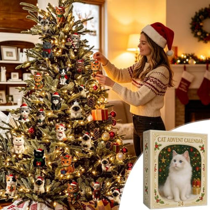 2026 Cat Advent Calendar - 24 Day Christmas Countdown for Cat Lovers - Cat A Variation
