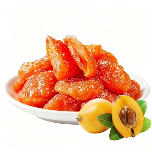 Dried Loquat Slices with Bamboo Salt - Seedless, No Sugar, 8.81 Oz Snack