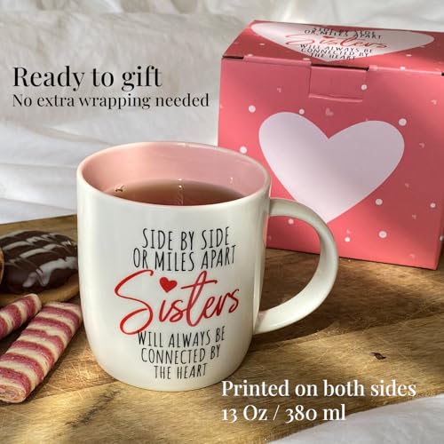 Best Sister Ever Coffee Mug and Cozy Socks Gift Set - 13oz Ceramic