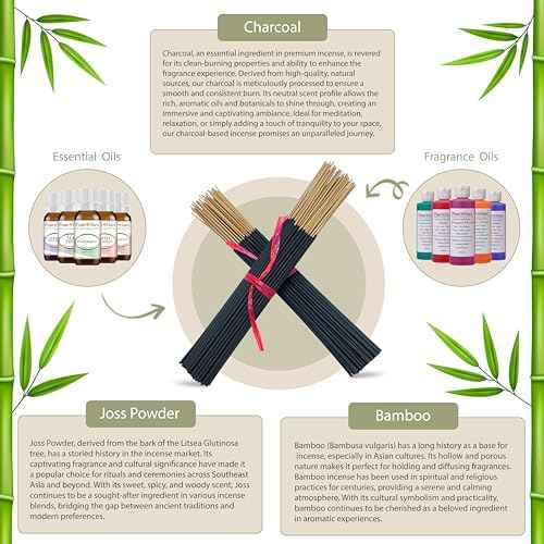 Chocolate Cake Incense Sticks 11" - 1 Bundle 85 to 100 Sticks - Smooth and Clean Long Burn Time, 45 to 60 Minutes.