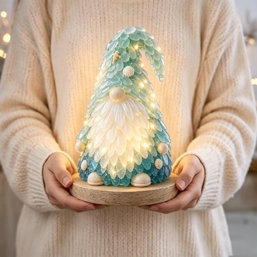 Sea Glass Art Kit for Adults with LED Light - Coastal Christmas Craft