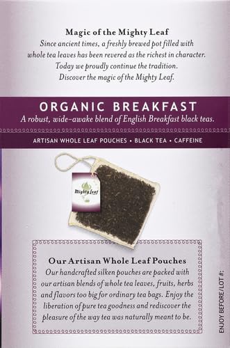 Mighty Leaf Tea Organic Breakfast Hand-Stiched Tea Bags, 15 ct