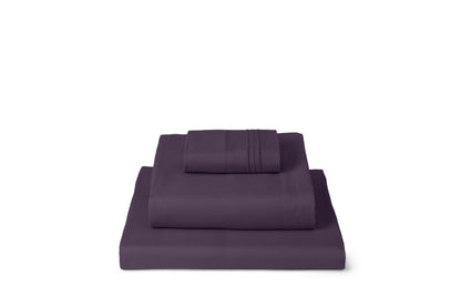 Mellanni Twin XL Sheets Set - 3 PC Iconic Collection Bedding - Hotel Luxury, Extra Soft, Cooling Bed Sheets - Wrinkle, Fade, Stain Resistant (Twin Extra Long, Purple)