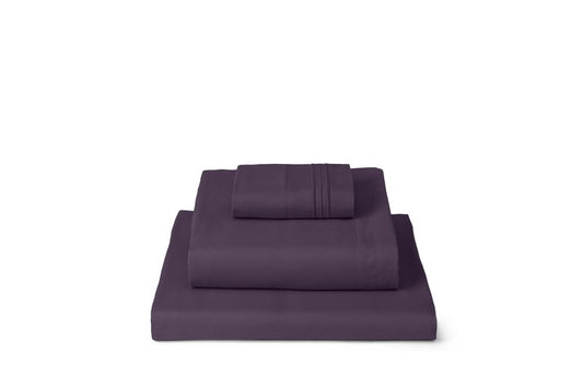 Mellanni Twin XL Sheets Set - 3 PC Iconic Collection Bedding - Hotel Luxury, Extra Soft, Cooling Bed Sheets - Wrinkle, Fade, Stain Resistant (Twin Extra Long, Purple)