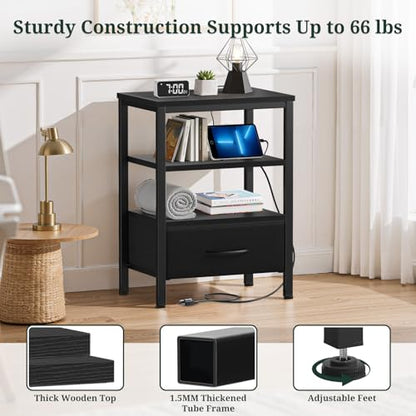 Nightstand Set of 2 with USB