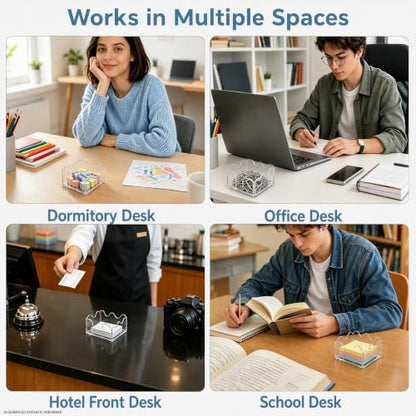 Scalloped Acrylic Sticky Note Holder for Desk Organization