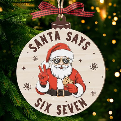 Festive 67 Meme Christmas Ornament - Humorous Viral Humor Holiday Decor - 10 Pack