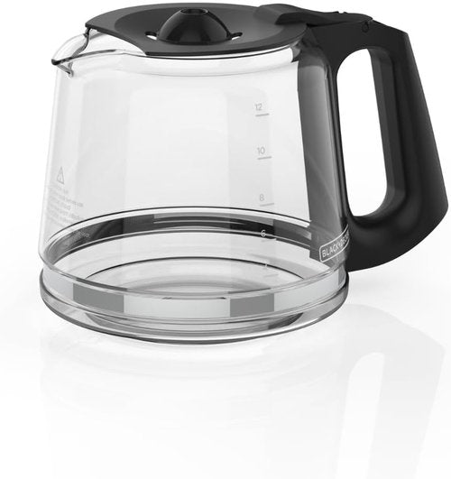 BLACK+DECKER CaféCraft 12-Cup Programmable Coffee Maker - Stainless Steel Drip Design with Vortex Showerhead & Strength Selector