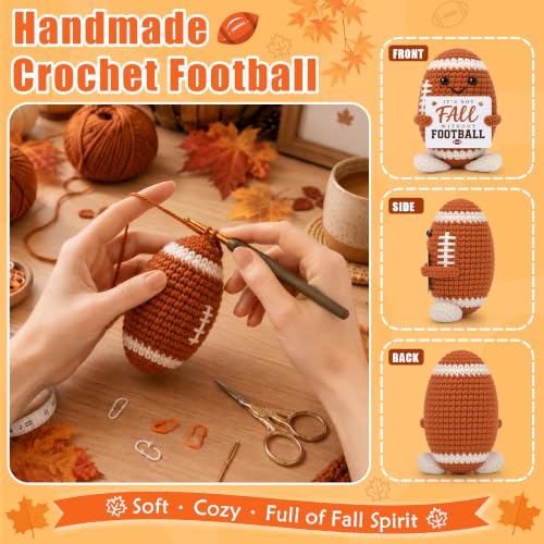 Football Gift for Fans - Fall Season Handmade Crochet Football Keepsake