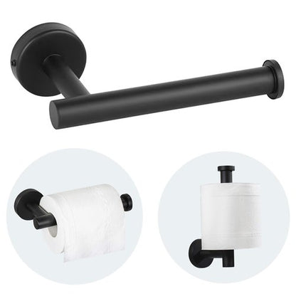 Sotuai Toilet Paper Holder - SUS 304 Stainless Steel Toilet Paper Holder Wall Mount, Toilet Paper Roll Holder for Bathroom, Kitchen, Washroom - Matte Black