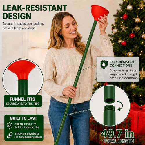 Christmas Tree Watering Funnel 49.7 Inch Long Reach with Wide Opening