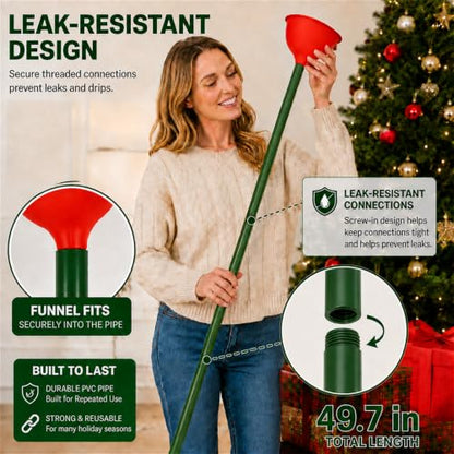 Christmas Tree Watering Funnel 49.7 Inch Long Reach with Wide Opening