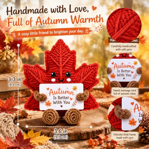 Autumn Fall Gifts for Women Friends Coworkers Stuffed Animal - Leaves Decor