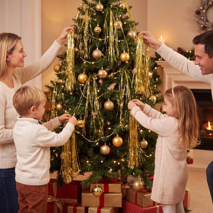 Sumind 14000 Pcs Gold Christmas Icicle Tinsel Decorations for Holiday Tree & Party