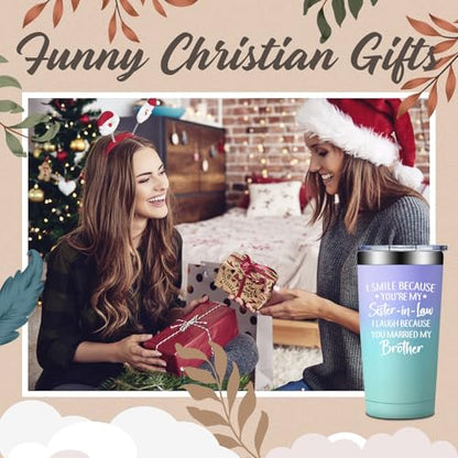 20 oz Sister in Law Gift Tumbler - Cotton Candy Variation, Double Wall Insulated