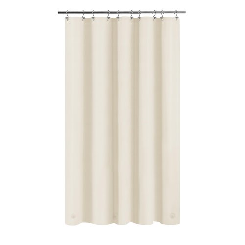 Barossa Design 54W x 78H Stall Shower Curtain Liner Beige - Waterproof Lightweight PEVA Plastic Shower Liner with 3 Magnets & Metal Grommets - Beige