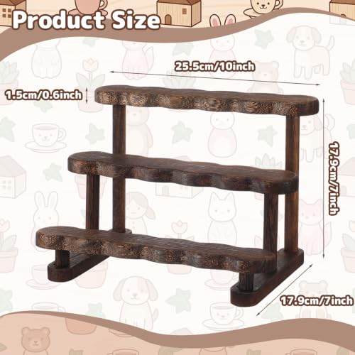 3 Tier Wooden Trinket Shelf Organizer for Collectibles & Decor