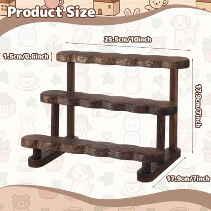 3 Tier Wooden Trinket Shelf Organizer for Collectibles & Decor
