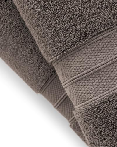 Taupe Luxury 4-Piece Bath Towel Set 600 GSM OEKO-TEX Cotton & Modal