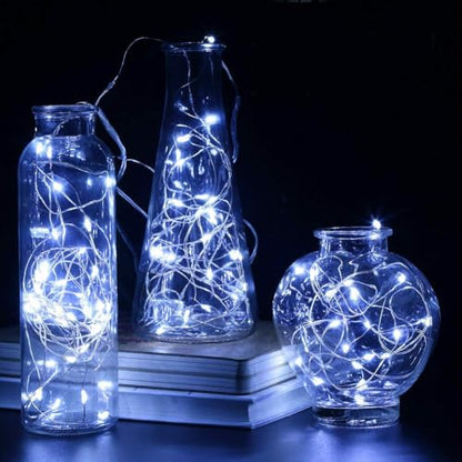 Battery Operated Fairy Lights 6.6ft 20 LED Waterproof String Light for DIY Decor - Cool White, 18 Pack