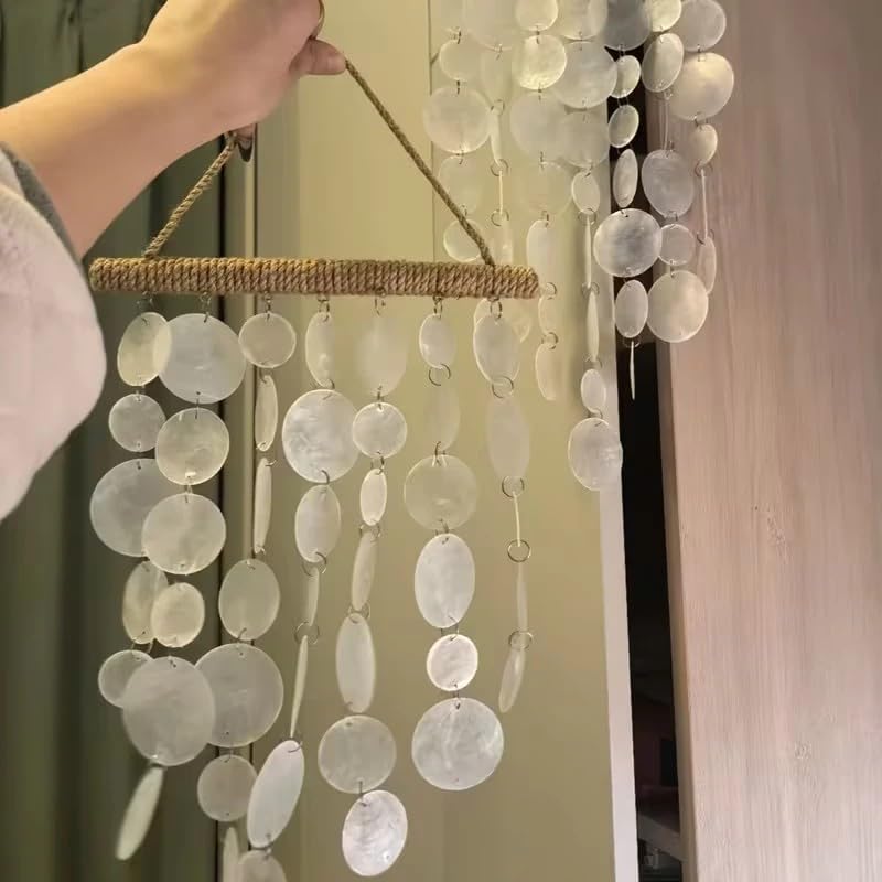 100 Pcs Natural Capiz Shell Discs with 2 Pre-Drilled Holes - 0.4cm Diameter