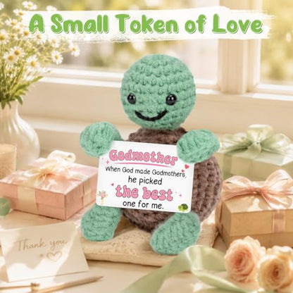 Godmother Crochet Turtle Gift from Godchild - Variation of THIS listing