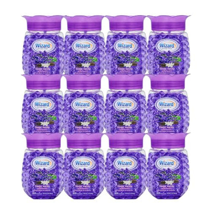 Wizard Odor Eliminator Gel Beads Pack of 12 - Sweet Vanilla Lavender Scent