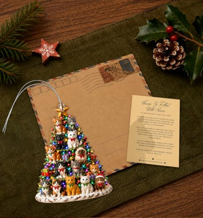 Cat Tree Ornament - Funny Christmas Decorations for Cat Lovers - Variation of THIS listing: Cat Tree 03