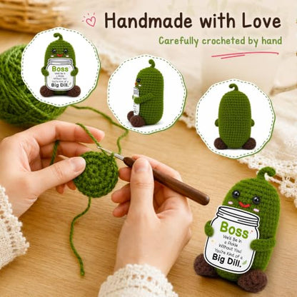 Bosses Day Gifts for Women Men - Funny Appreciation Crochet Pickle - Variation of THIS listing