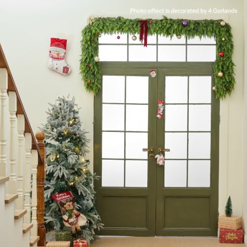 9FT Artificial Cedar Garland for Christmas Decoration Indoor - Lifelong Faux Greenery
