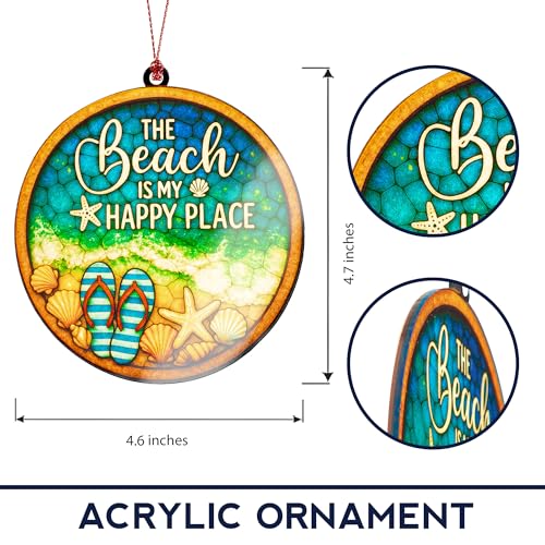Beach Christmas Ornaments - Coastal Holiday Decor - Tropical Holiday Decorations