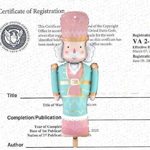 Christmas Nutcracker Foil Balloons Set - Pink & Mint Green, 37.4 Inch Holiday Decorations