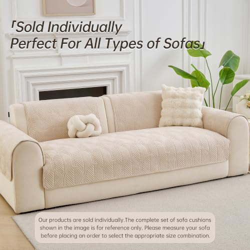Velvet Couch Cover for Sectional Sofa - 1PC Protective Slipcover for Pets and Home