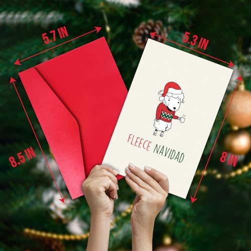 Funny Sheep Christmas Card - Cute Holiday Greeting for Family & Friends - Variation of Greeting Card199
