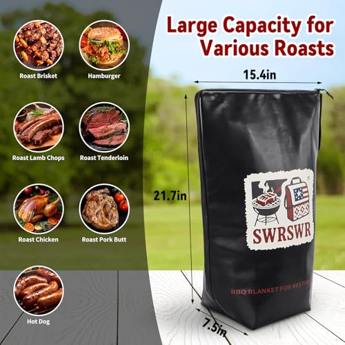 Leather BBQ Blanket for Resting Meat - Large Juicy Briskets & Turkey, Reusable Gift for Men & Dad