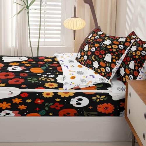 Feelyou Ghost Twin Zipper Comforter Bedding Set for Kids - Halloween Decor