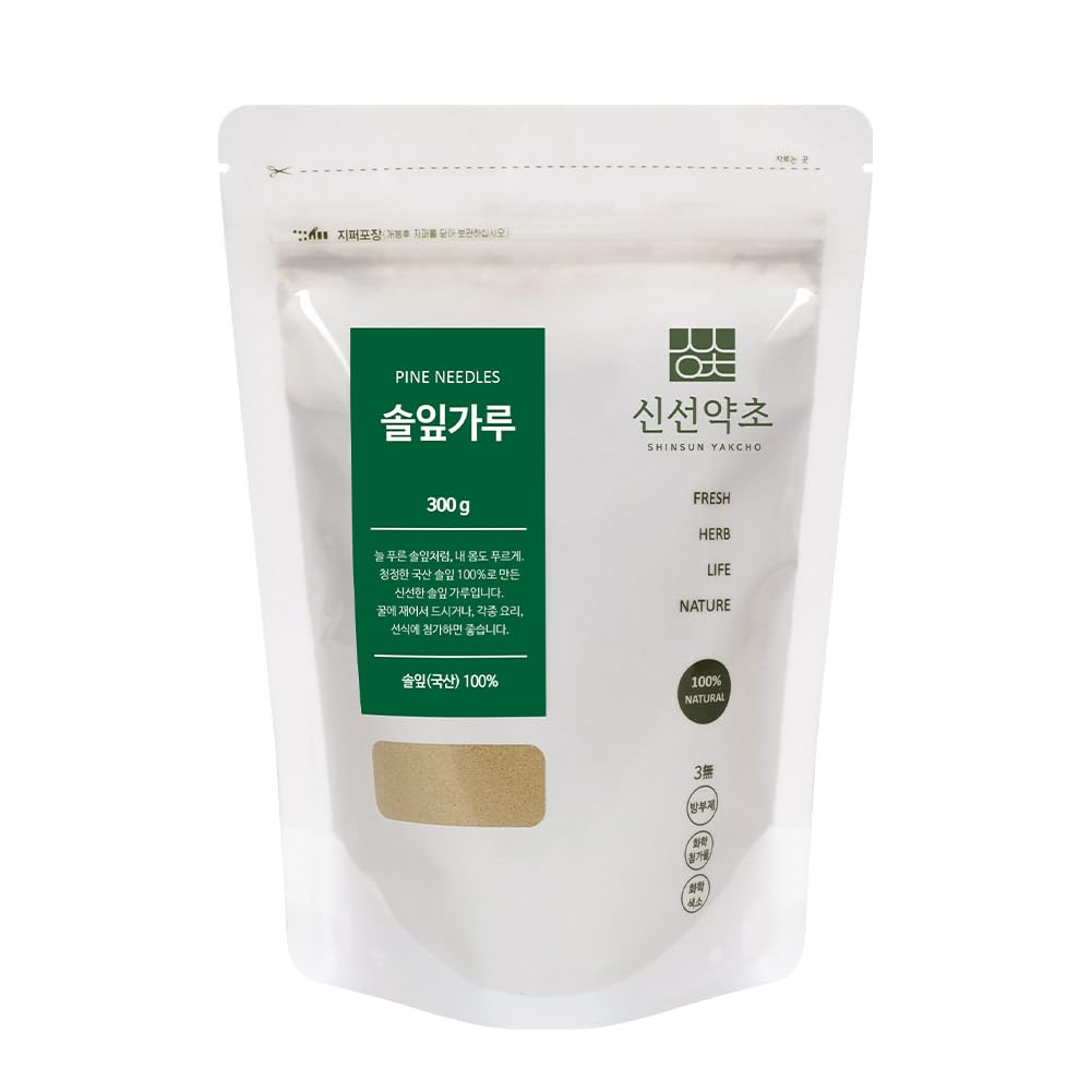 K-Herb Korean Pine Needle Powder | 300g | 1 Pack, 100% Pure Natural, Ready to Eat, 솔잎가루