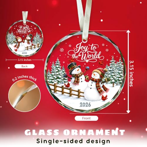 Snowman Christmas Ornament 2026 - Holiday Tree Decor, Keepsake