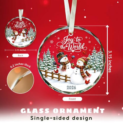Snowman Christmas Ornament 2026 - Holiday Tree Decor, Keepsake