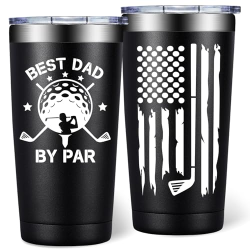 Golf Gift for Dad - Black Dad Tumbler - Perfect Christmas Golf Accessories