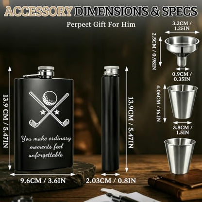 Custom 8 Oz Hip Flask with Engraved Photo Text Gift Black 05